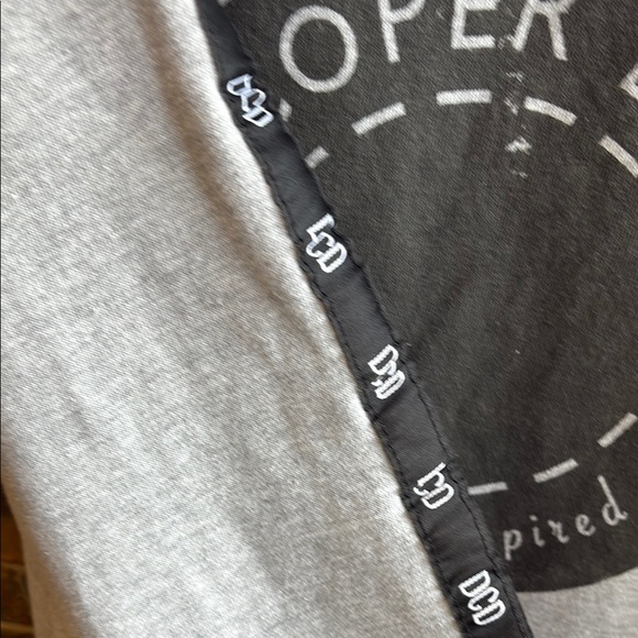 Gray Dricoper Denim Hoodie with Black Logo Accents - Picture 7 of 8